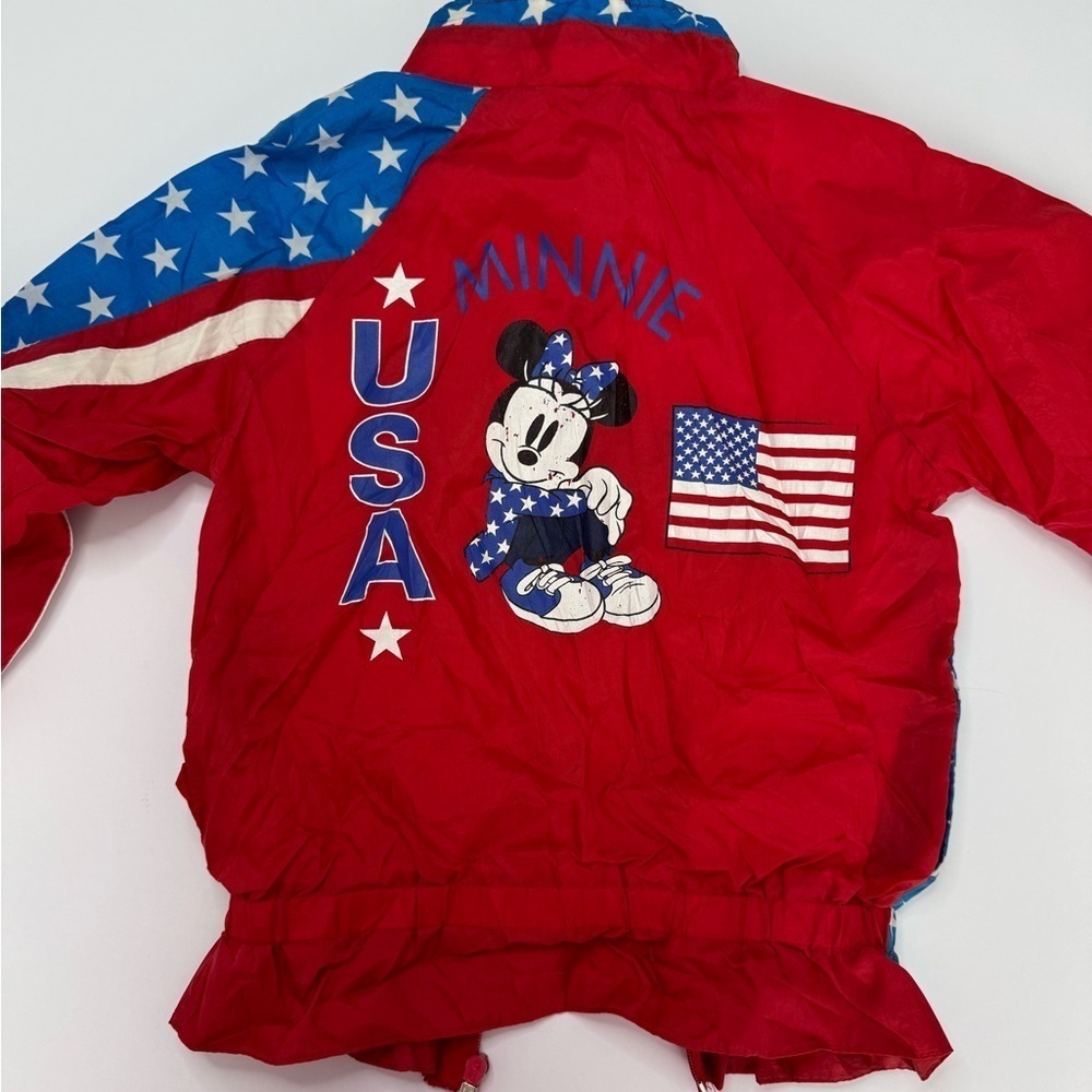 RARE Vintage Minnie Mouse USA Girls Windbreaker Size 5